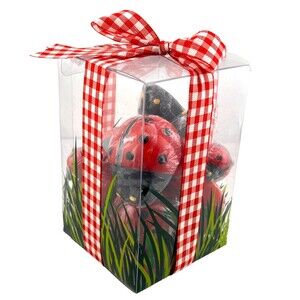 Crate & Barrel Ladybugs Floating Candles 16pc Set Picnic Party Decor Summer Red
